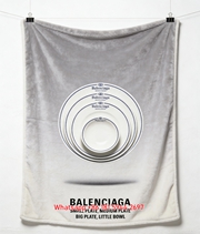 Balenciaga Tableware Print Flannel Sofa Throw Blanket Premium Couch Cover BA383
